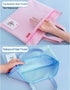 Pendancy Mesh Zipper Pouch 11x13.7 in, Large Double Pocket Waterproof File Bag with Handle, A4 Size Foldable Document Storage for Puzzle Project/C...