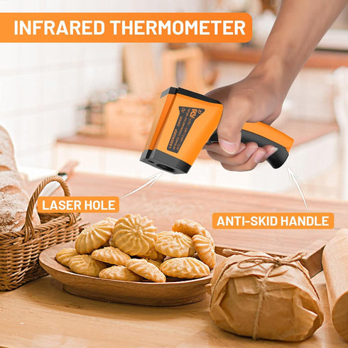 Digital Infrared Thermometer Gun Non-Contact Grip Infrared Laser Thermometer Temperature Gun -58?~ 752? for Instant Read Meat Digital Kitchen Ther...
