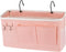 Bedside Storage Caddy/Bedside Hanging Storage Bag for Headboards Bunk Beds Dorm Rooms Book Phone Magazine Holder (Light Pink)...