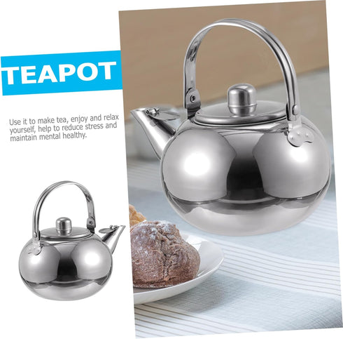 1pc Stainless Steel Pot Filter Screen Teapot Metal Tea Kettle with Infuser Coffee Kettle Water Kettle...