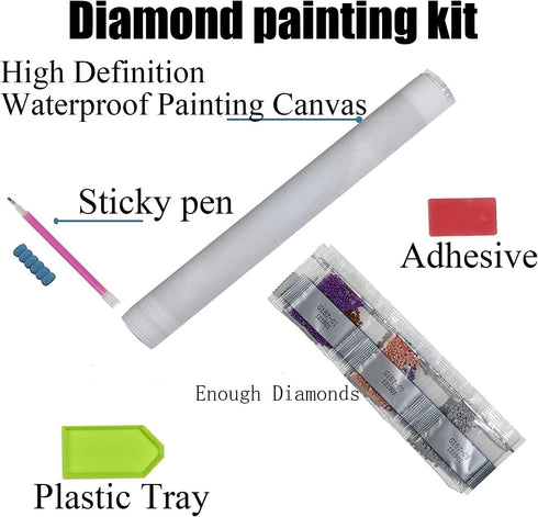 JFYHAB 5D Diamond Painting Kits Life of Tree Stained Glass DIY Diamond Full Round Drill Diamond Art Painting for Adults Tree Diamond Painting Full...