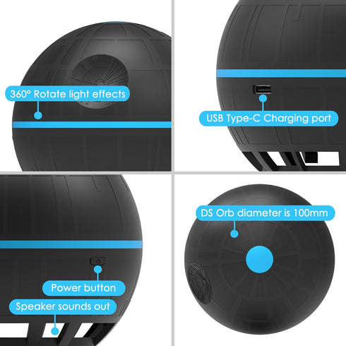 DS2 Wireless Bluetooth Speaker, Portable Bluetooth Speaker,1500mAh Battery 10 Hours Play time,5W Speaker Bluetooth 5.1,Star Wars Fans Gifts,for Ho...
