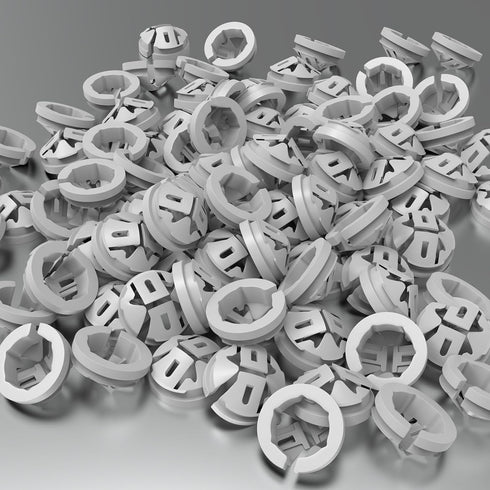 100pcs 3/8-1/2 Inch Non-Metallic Button Push-in Cable Connector, Plastic Cable Connector Electrical Conduit Fittings, Fits 1/2-Inch Knock Outs, Us...