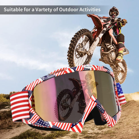 JAMIEWIN Motocross Motorcycle Goggles Riding Glasses Dirt Bike ATV Downhill goggles Mx Goggle Glasses for Youth Kids Men Women(C61)...