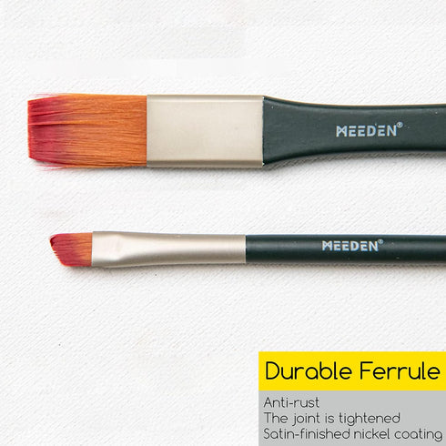 MEEDEN Art Paint Brushes Set, 10 PCS Long Handled Professional Paint Brushes for Acrylic,Watercolor Painting, Soft Nylon Acrylic Paint Brushes of ...