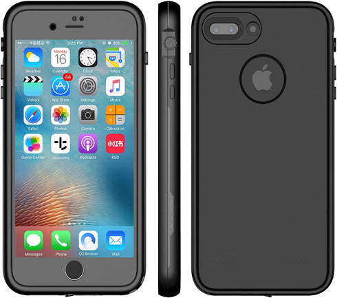 for iPhone 8 Plus & 7 Plus Waterproof Case - Underwater Snowproof Dirtproof Shockproof Cover Black/Gray...