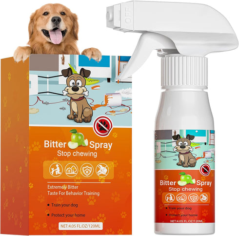 Bitter Apple Spray for Dogs to Stop Chewing, Anti Chew Behavior Training Aid for Dogs and Cats, Bitter Yuck Spray for Dogs Prevent Chewing Licking...