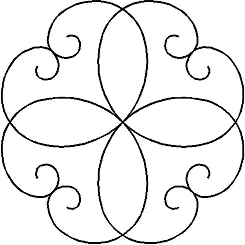 Quilting Creations Scroll Motif Quilt Stencil, 7"...