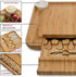 Bamboo Charcuterie Boards Cheese Board Set Premium Large Cheese Platter & Serving Tray 4 Stainless Steel Knife House Warming Gifts New Home Housew...
