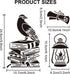Crow Book Stencils Raven Stencil Feather Pen Magnifying Glass Kerosene Lamp Candle Pattern 11.8×11.8inch with Paint Brush for Wood Furniture Wall ...
