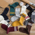 Striped Crew Socks 10 Pairs Retro Cute Long Tube Crew Socks for Women...