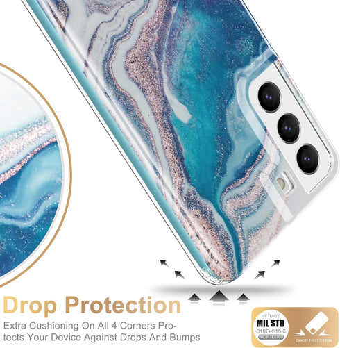 Esdot for Samsung Galaxy S22 Case,Military Grade Passing 21ft Drop Test,Rugged Cover with Fashionable Designs for Women Girls,Protective Phone Cas...