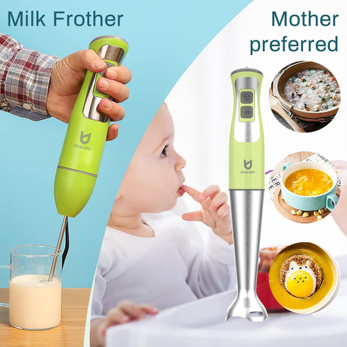Immersion Hand Blender, UTALENT 3-in-1 8-Speed Stick Blender with Milk Frother, Egg Whisk for Coffee Milk Foam, Puree Baby Food, Smoothies, Sauces...