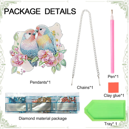 DIY 5D Parrot Diamond Painting Kits Hanging Sign Wall Art Sign Special Shaped Diamond Art Window Hanging Ornament Pendants Home Garden Wall Door H...