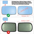 uxcell Passenger Side Right Side Mirror Glass with Backing Plate Heated Blue Tinted Glass for BMW E39 E46 330i 325i 328i 525i...
