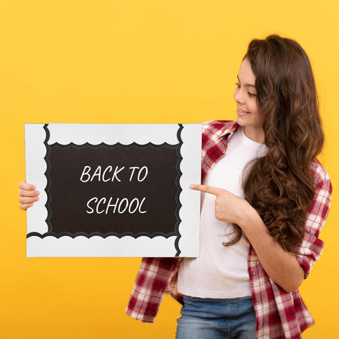 72 Feet Classroom Bulletin Board Borders Black and White Wavy Line Scalloped Border Trims Black and White Bulletin Board Stripes for Classroom Bul...