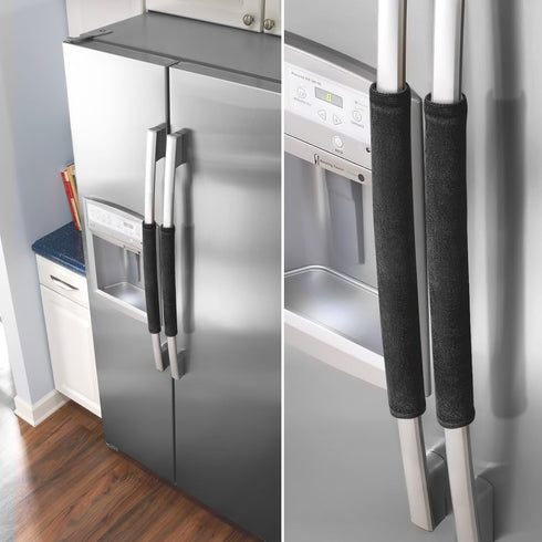 OUGAR8 Refrigerator Door Handle Covers,Keep Your Kitchen Clean from Fingertips,Drips,Food Stains,Perfect for Grill,Dishwasher(Black)...