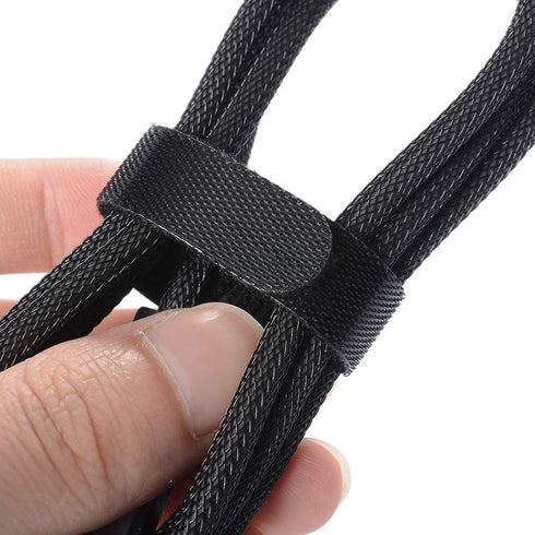 150PCS Reusable Fastener Straps - 6 Inch Cable Management Ties, Adjustable Hook & Loop Organizer Straps for Home, Office and Data Centers (Black)...