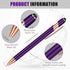 12 Pieces Ballpoint Pen with Stylus Tip, 1.0 mm Black Ink Metal Pen Stylus Pen for Touch Screens, 2 in 1 Stylus Ballpoint Pen (Purple and Rose Gol...