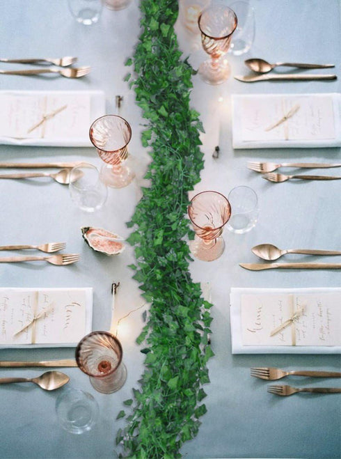 DearHouse 84 Feet 12 Strands Artificial Ivy Leaf Plants Vine Hanging Garland Fake Foliage Flowers Home Kitchen Garden Office Wedding Wall Decor, G...