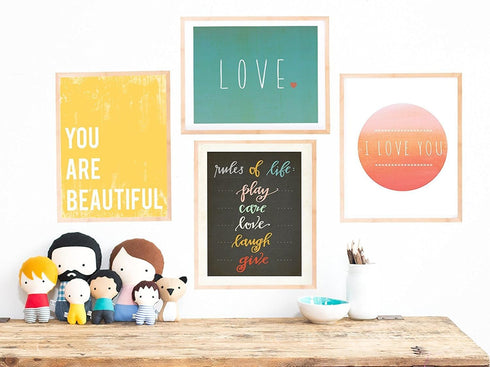 Rules of Life Collection, Set of Four 08x10 Inch Print Wall Art Prints, Nursery Decor, Kid's Room Decor, Gender Neutral Nursery Decor, Baby Room, ...