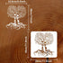 FINGERINSPIRE Tree of Life Stencil 11.8x11.8 inch Love Till Death Painting Stencil Plastic Couple Skull Tree Key Pattern Stencil Reusable DIY Art ...