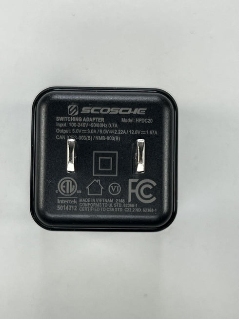 Scosche HPDC20-SP Fast Charger PowerVolt 20W Mini Cube USB-C, Wall Adapter for Phone, 4X Faster Power Charge, Portable Outlet Plug, Black...