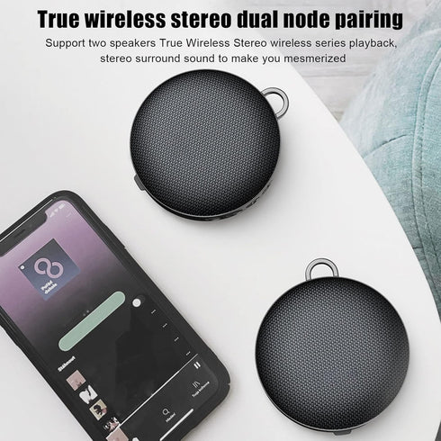Portable Bluetooth Speaker, 8W IP67 Waterproof Wireless Bike Speaker with 4000mAh Battery, Support Memory Card, Portable Speaker for Outdoor Ridin...