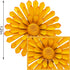 LITIALLY 12 Inches Metal Flower Wall Art Garden Decor Cute Flowers Decorations, Bathroom Wall Decor Hanging for Outside Yard Porch Lawn (Yellow)...