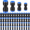 120 Pcs Straight Push Connectors, 6/8/10/12 mm Quick Connect Air Hose Fittings Air Line Fittings Plastic Push to Connect Air Hose Fittings Pneumat...