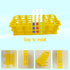 3 Packs Plastic Test Tube Rack, 60 Holes Lab Test Tube Rack Holder for 16mm Test Tubes, Yellow, Detachable (Yellow60)...