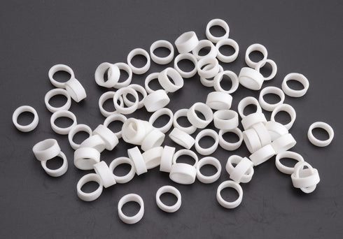 200 Pcs Silicone Cable Ties 12 MM OD Reusable Rubber Bands for Wire Cord Cable Management Home Office School Organization (White)...