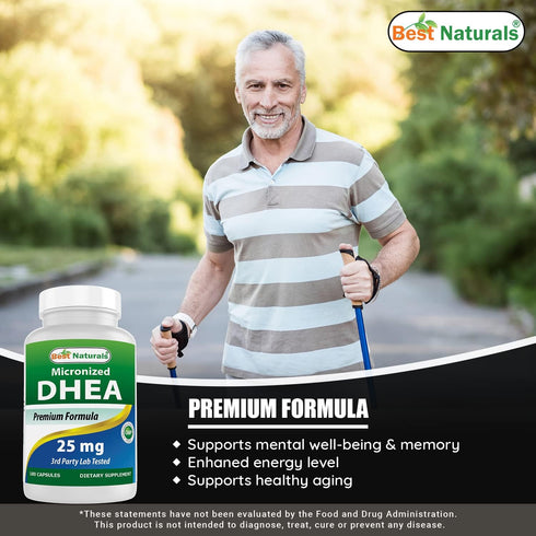 Best Naturals, Micronized DHEA 25 mg 180 Capsules...