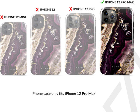 BURGA Phone Case for iPhone 12 Pro Max - Cute, Trendy, Aesthetic, Pattern Phone Cover, Hard Shell Protection - fits Apple iPhone 12 Pro Max Case f...