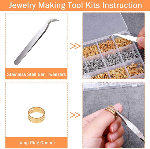 Anezus Earring Making Kit with Earring Hooks Findings, Earring Backs Posts, Jump Rings for Jewelry Making Supplies, 2320Pcs...