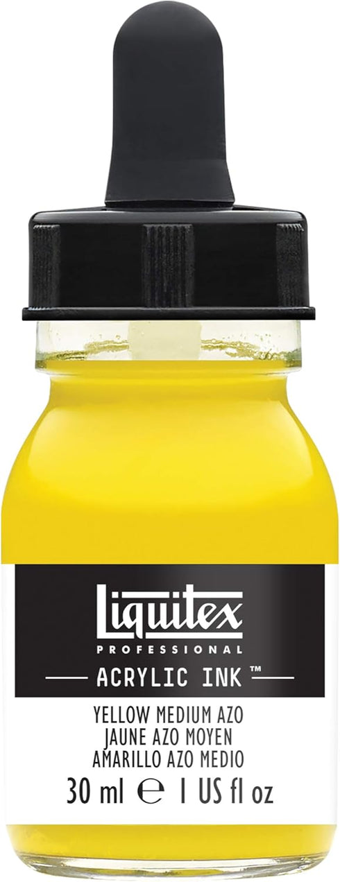 Liquitex Professional Acrylic Ink, 1-oz (30ml) Jar, Yellow Medium Azo...