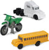 Safari Ltd On the Road TOOB - Figurines: Semi-Truck, Motorcycle, Police Car, School Bus, Sports Car, Delivery Truck, Pick-Up, ATV, Fire Truck - Ed...