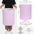 Sea Team 19.7 Inches Large Sized Waterproof Coating Ramie Cotton Fabric Folding Laundry Hamper Bucket Cylindric Burlap Canvas Storage Basket (19.7...