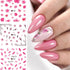 12 Pcs Spring Nail Stickers Pink Cherry Flowers Nail Water Decals Floral Nail Art Stickers Decals Holiday Transfer Foil Nail Stickers Self-Adhesiv...