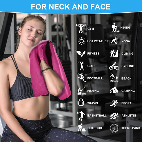 U-pick Cooling Towels Bulk 40"x12", Breathable Microfiber Chill Towel, Cooling Towel for Neck and Face, Sweat Towel for Gym, Yoga, Workout, Golf, ...