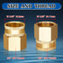 Boltigen 3/4 GHT Female x 3/4 NPT Female Swivel Adapter, 2PCS 3/4inch Brass Garden Hose Fittings,3/4GHT to 3/4NPT Quick Swivel Garden Hose Connect...