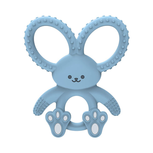 Dr. Brown's Flexees Blue Bunny, Soft 100% Silicone Baby Teether, BPA Free, 3m+...