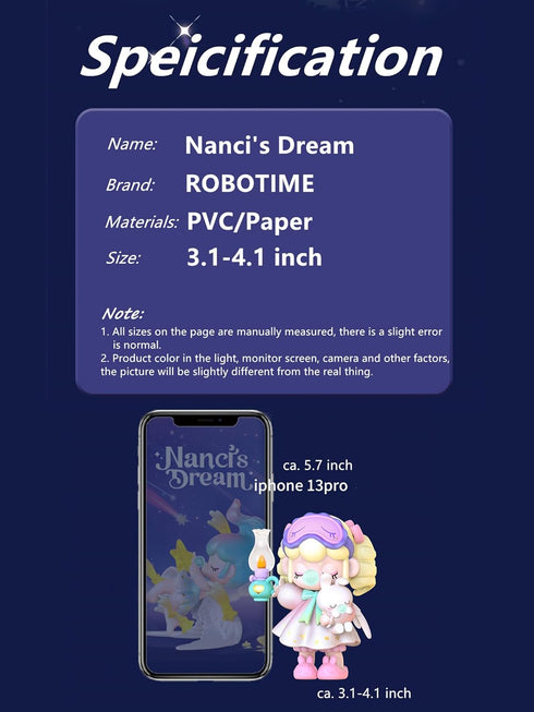 ROBOTIME Action Figure Surprise Nanci Blind Box Popular Toy Collectible Art Toy Exclusive Kawaii Fantastic Creative Gift Room Decor Desktop Cute F...