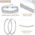 3 Pieces Women Rhinestone Jewelry Set Rhinestone Choker Necklace Crystal Bracelet Crystal Big Hoop Earrings for Wedding Bridal Party (Stylish 3 Ro...