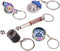 FEBRYTOLD 5 Pcs Car Parts Model Key Chains - Colorful Turbo, Black Manual Gearbox, Tire Rim, Blue Brake Rotor, Red Spring Shock-absorber Keychains...