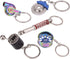 FEBRYTOLD 5 Pcs Car Parts Model Key Chains - Colorful Turbo, Black Manual Gearbox, Tire Rim, Blue Brake Rotor, Red Spring Shock-absorber Keychains...