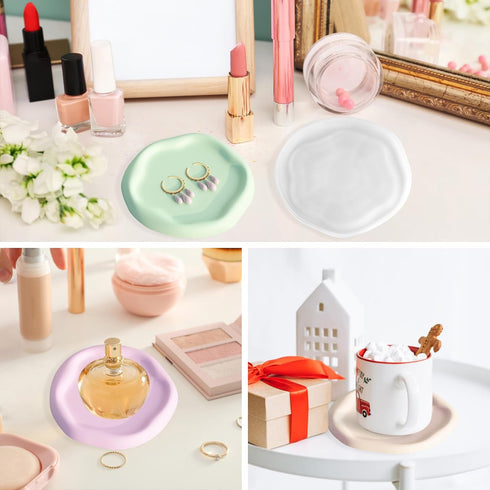 Tray Silicone Molds Large Resin Tray Molds Round Heart Flower Shape Plate Mold Irregular Organizer Casting Mold Epoxy Resin Moulds for Jewelry Sto...