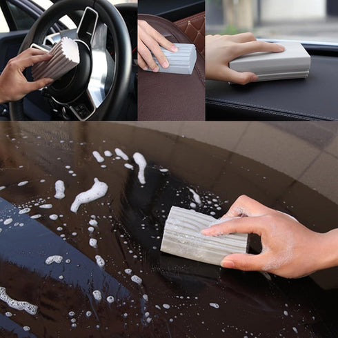4 Pcs Damp Clean Duster Sponge, Magic Cleaning Sponge Cleaner Tool, Sponge Cleaning Brush, No Dust Flying and Spreading, Reusable Damp Dusting Spo...