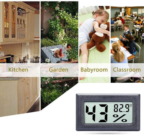Goabroa Mini Hygrometer Thermometer Digital Indoor Humidity Gauge Monitor with Temperature Meter Sensor Fahrenheit (?)