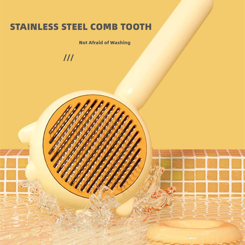 Cat Brush Dog Brush Self Cleaning Cat Comb Hair Brush with Release Button for Shedding Pet Massage Brushes Cat Grooming Brush for Shedding Long or...